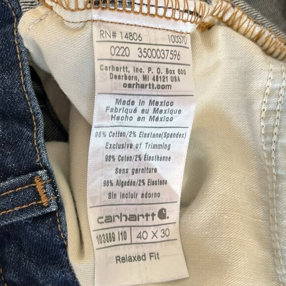 Carhartt Men's Blue Rugged Flex Relaxed Fit Utility 5 Pocket Jeans Sz 40x30 - Picture 6 of 8